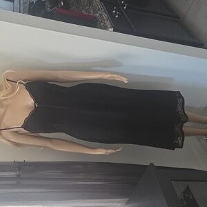 Black Lace Knee Length/midi Dress NWT